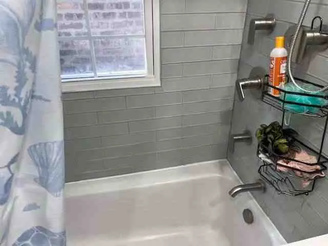 a bathroom with a sink and a bathtub