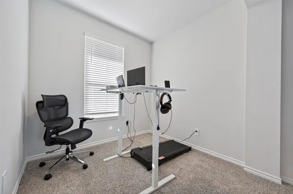 a view of workspace with a window