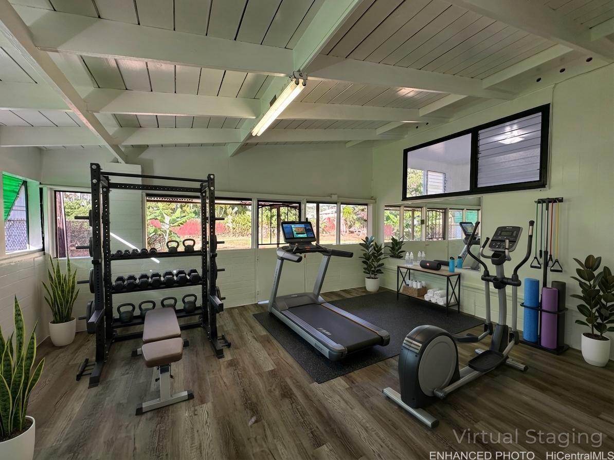 62-106 Emerson Road Haleiwa, HI 96712 - Photo 11 of 18 Enhanced. Virtually Staged Studio.