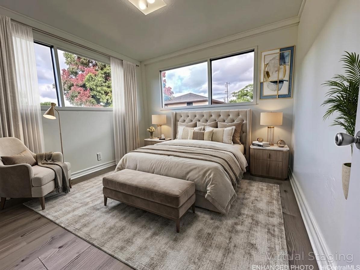 62-106 Emerson Road Haleiwa, HI 96712 - Photo 7 of 18 Enhanced. Virtually Staged.Bedroom 2