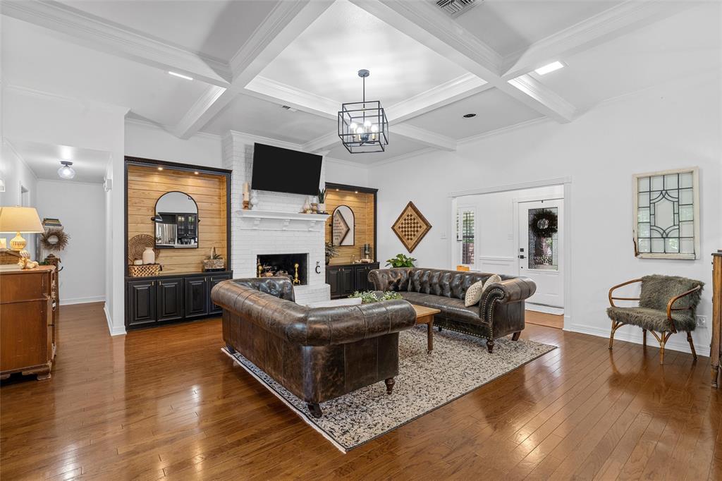 3000 Chimney Hill Drive Waco, TX 76708 - Photo 6 of 37 a living room with fireplace furniture and a flat screen tv