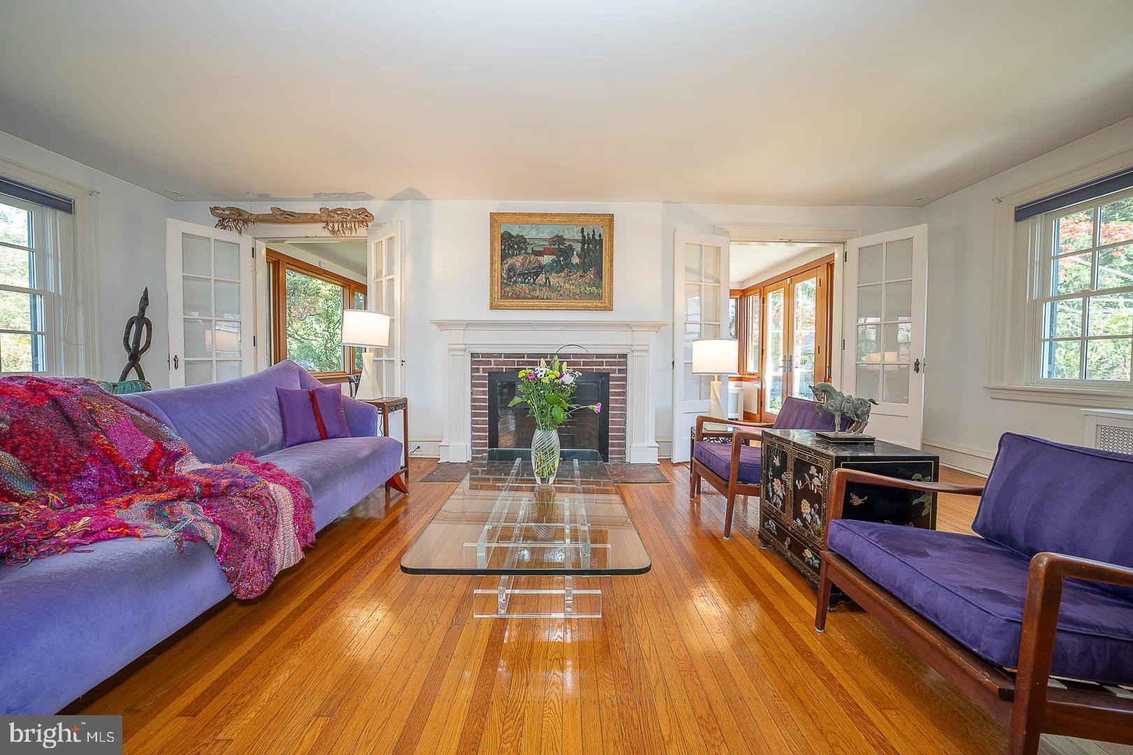 721 Baeder Road Jenkintown, PA 19046 - Photo 5 of 72 Living Room with woodburning fireplace