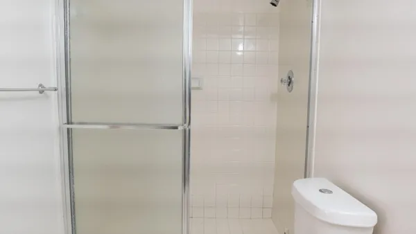 an entryway with a window