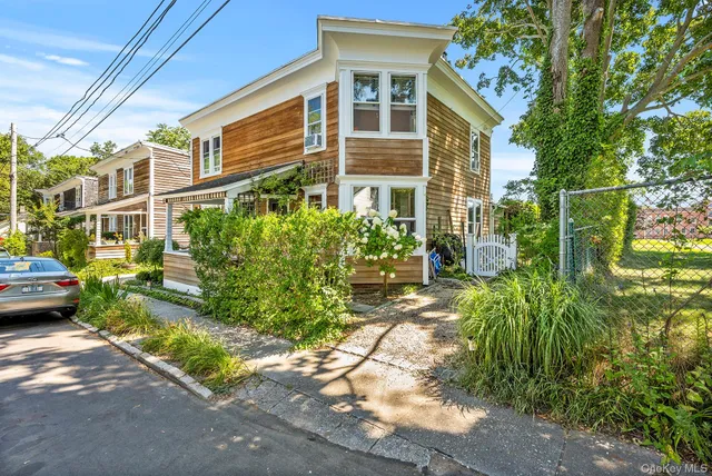 a view of yard with small plants