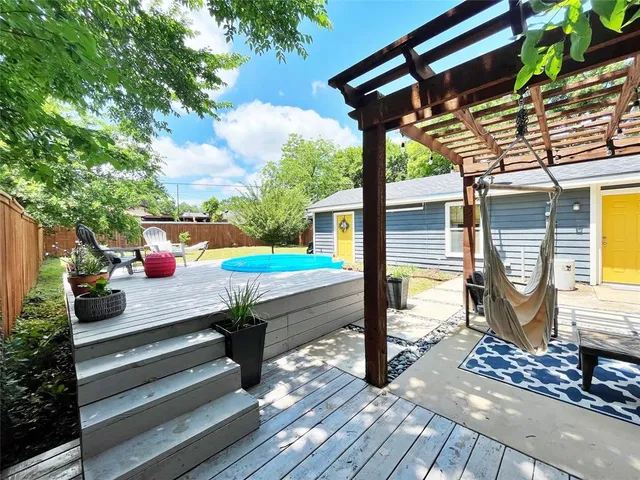 a view of outdoor seating space