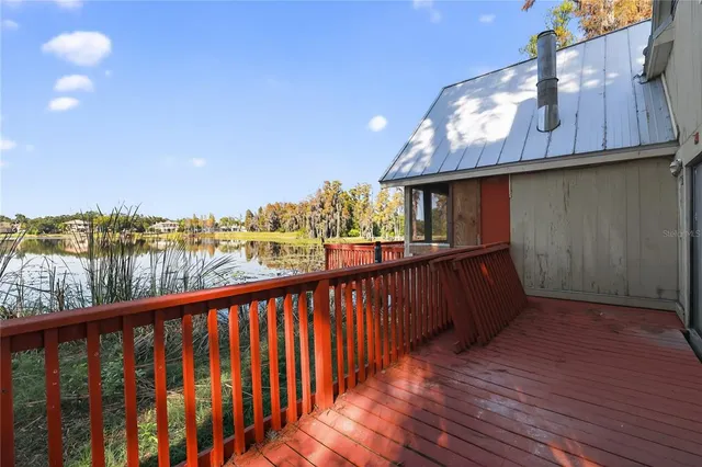 a view of a balcony with city view
