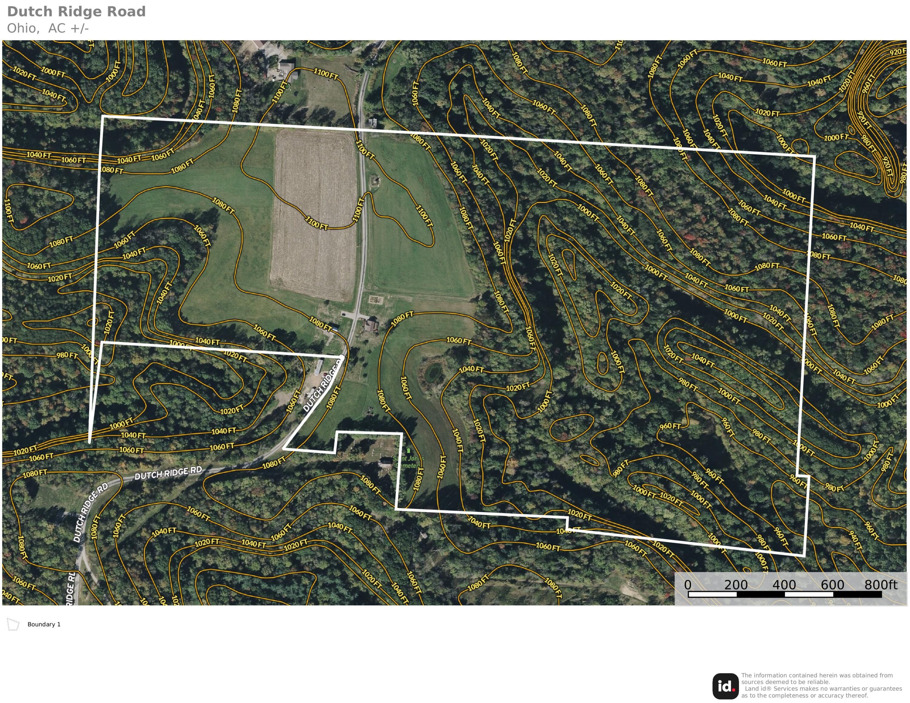 5502 Dutch Ridge Road Southeast New Straitsville, OH 43766 - Photo 79 of 80 Dutch Ridge Aerial W:contours