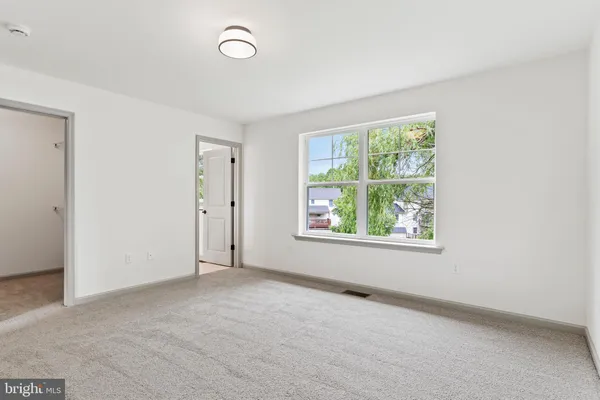 an empty room with a window