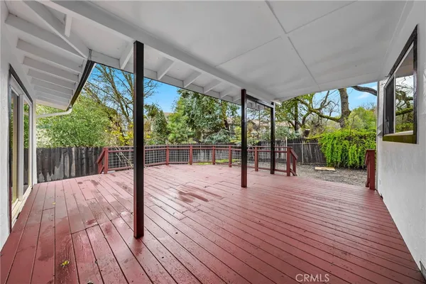 a house view with a seating space