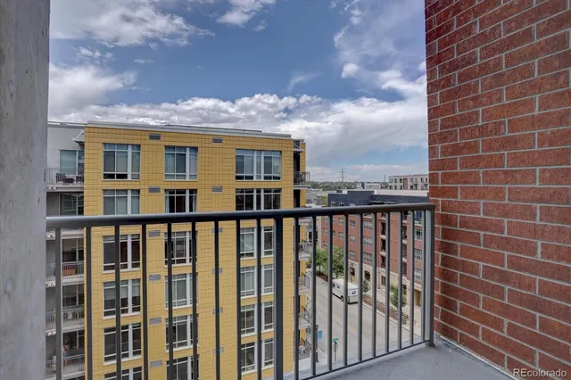 a view of a city from a balcony