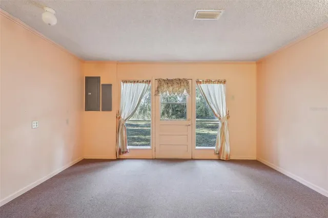 a view of road with trees