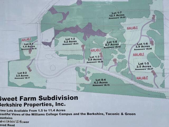 Lot 1-7 Sweet Farm Road Williamstown, MA 01267 - Photo 1 of 8 Beautiful Sweet Farm map