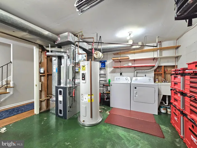 a view of storage and utility room