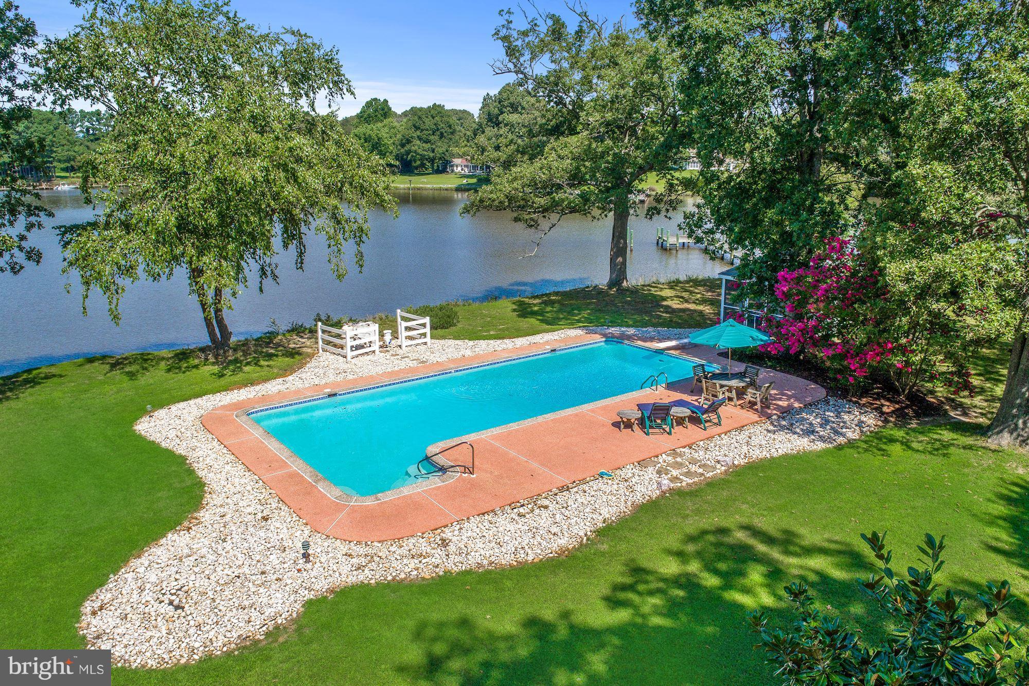 8863 Quailsar Road Easton, MD 21601 - Photo 25 of 30 Elevated, waterside gunite pool