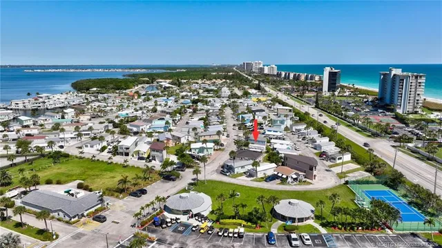 an aerial view of a city