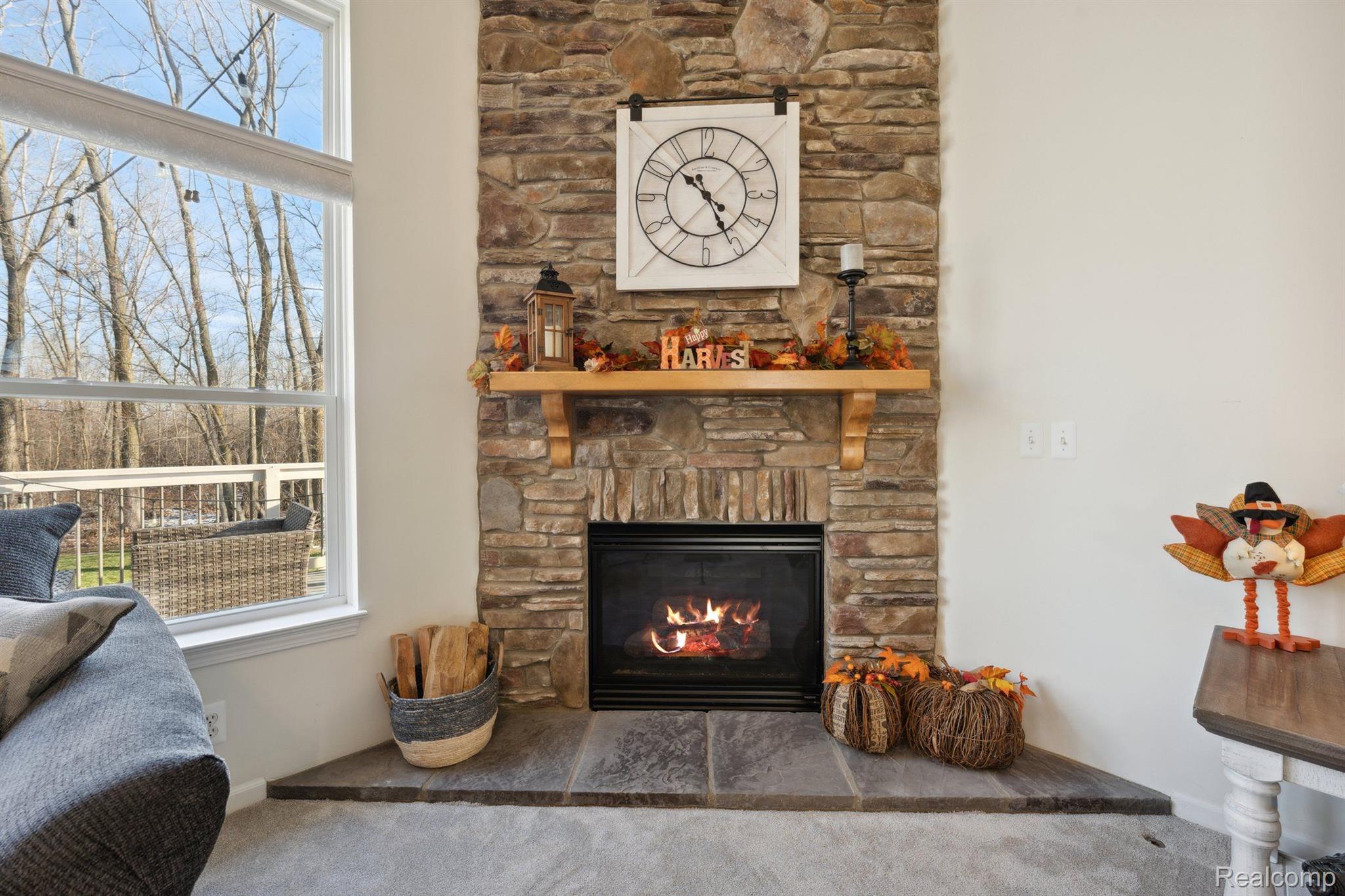 7320 Lobdell Road Linden, MI 48451 - Photo 5 of 30 Living room fireplace