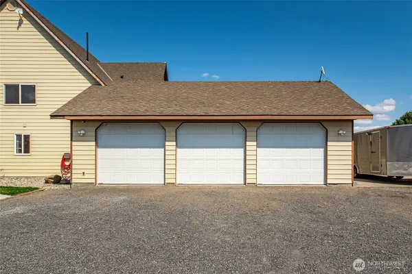 a view of a house with garage
