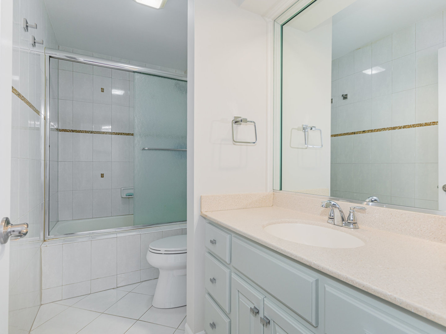 23024 Pilcher Road Plainfield, IL 60544 - Photo 29 of 56 a bathroom with a granite countertop sink a toilet and shower