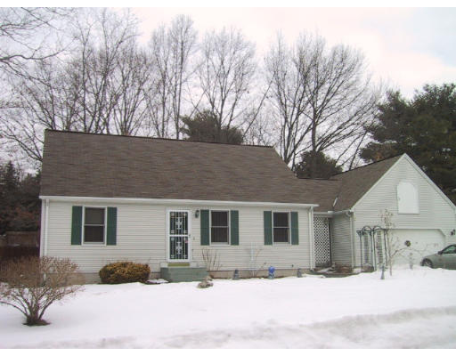 a front view of a house with a yard covered in snow