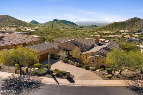 an aerial view of multiple house