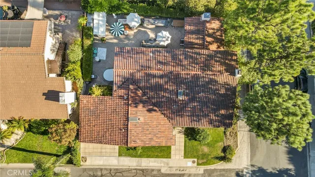 a city view with tall buildings