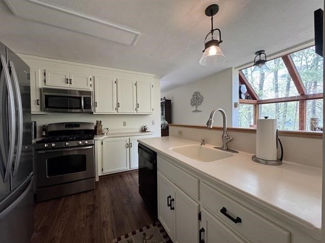 43 West Meadow Road, Unit 43 Haverhill, MA 01832 - Photo 20 of 42 a kitchen with sink a microwave and cabinets