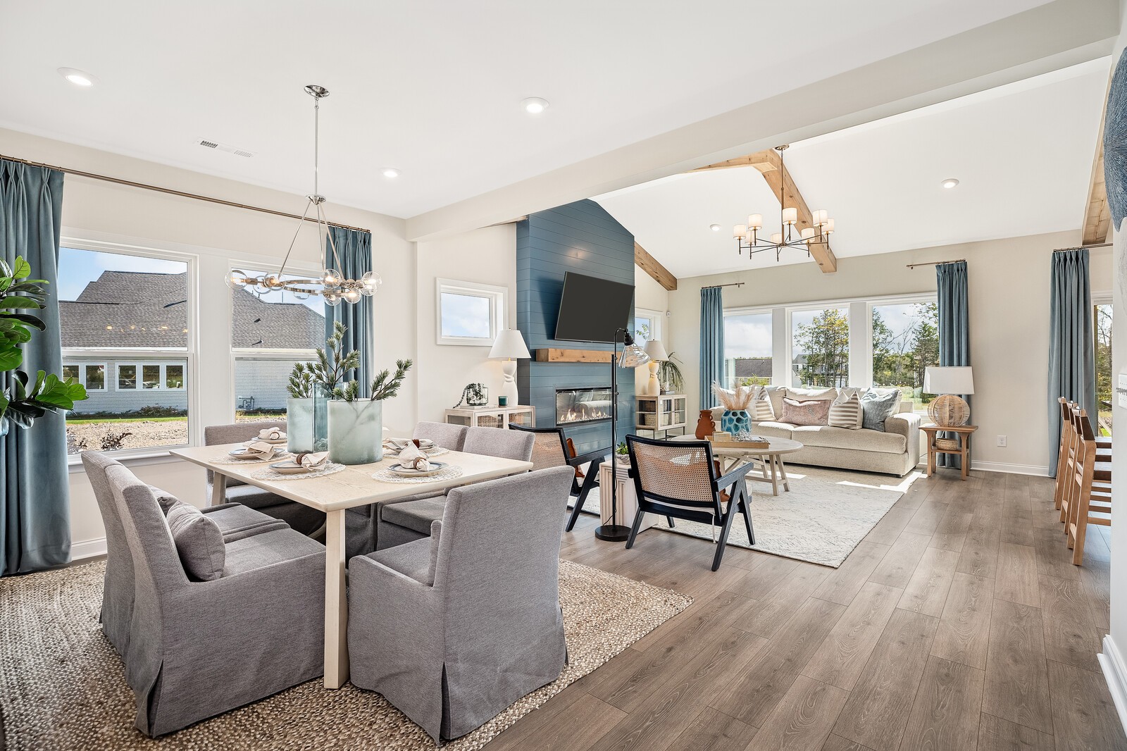 7689 Hatcher Heights Drive Fairview, TN 37062 - Photo 15 of 47 a view of a dining room with furniture window and wooden floor