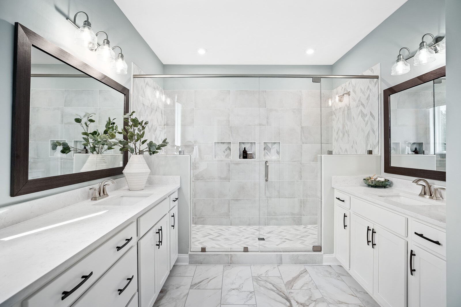 7689 Hatcher Heights Drive Fairview, TN 37062 - Photo 29 of 47 a bathroom with a shower sink and mirror