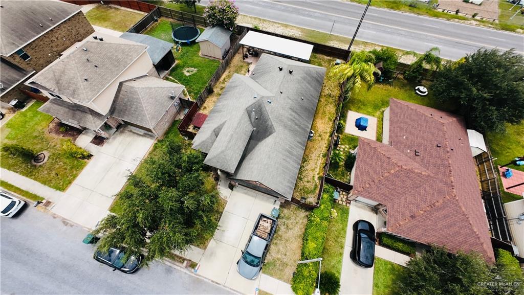 412 Rio Nueces San Juan, TX 78589 - Photo 3 of 19 an aerial view of a house with a yard and garden