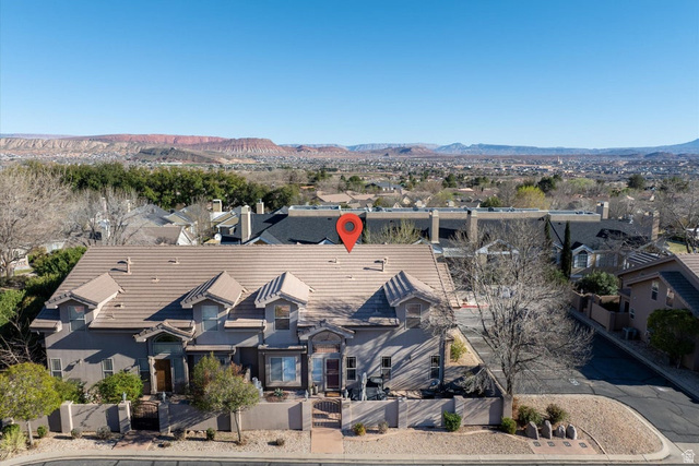 345 North 2450th Street East, Unit 152 St. George, UT 84790 - Photo 35 of 40 Aerial view of a mountain backdrop