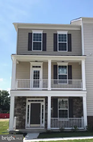 a front view of residential houses