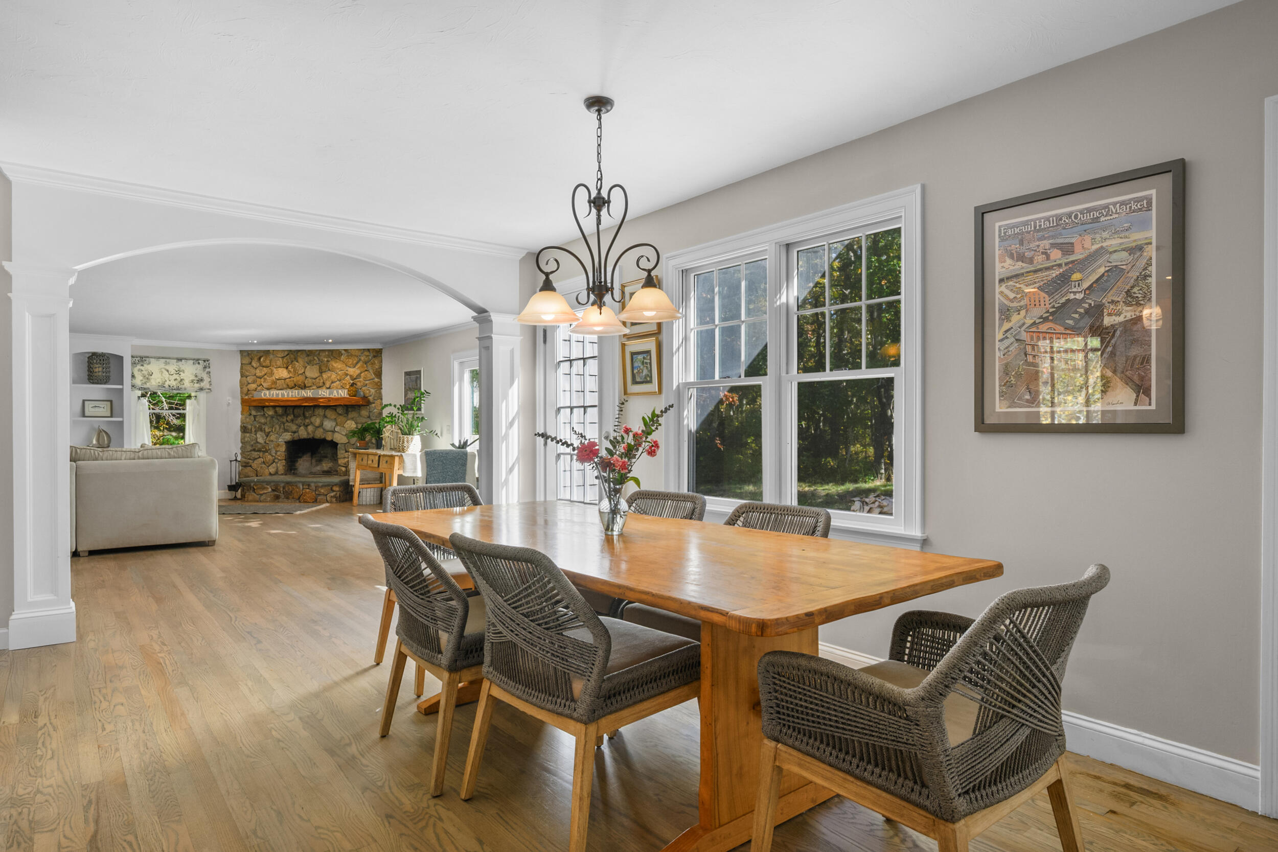 250 The Plains Road West Barnstable, MA 02668 - Photo 13 of 44 a dining room with furniture window and wooden floor