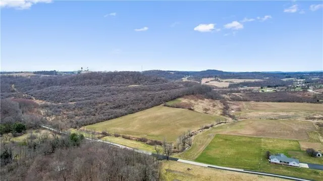 a view of a lake in middle of the town