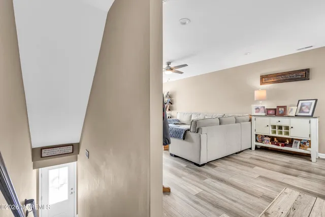 a living room with furniture and a couch