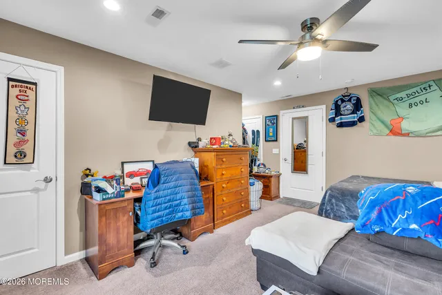 a living room with furniture and a couch