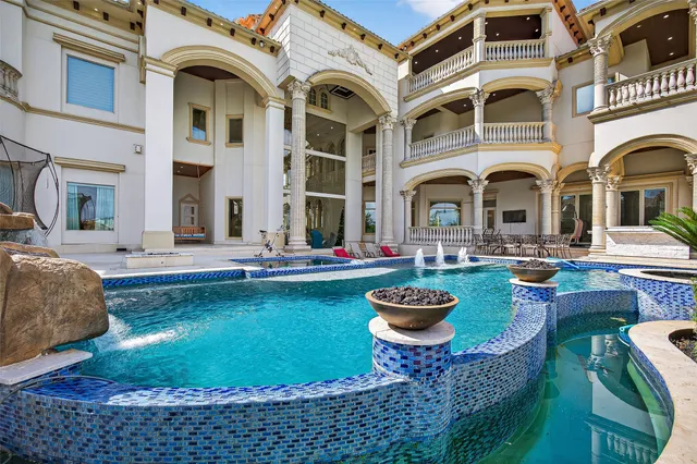 a view of a a dining room with furniture