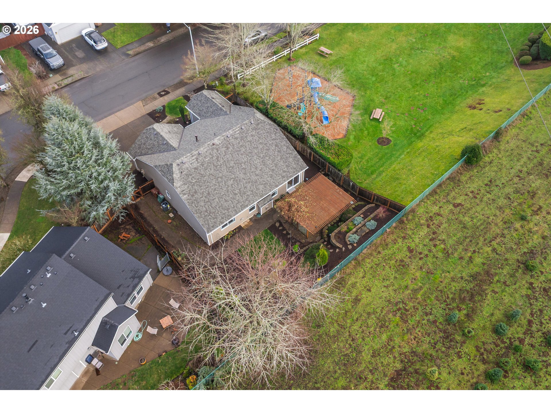 11769 Payson Lane Oregon City, OR 97045 - Photo 5 of 29 an aerial view of a house with a garden and trees