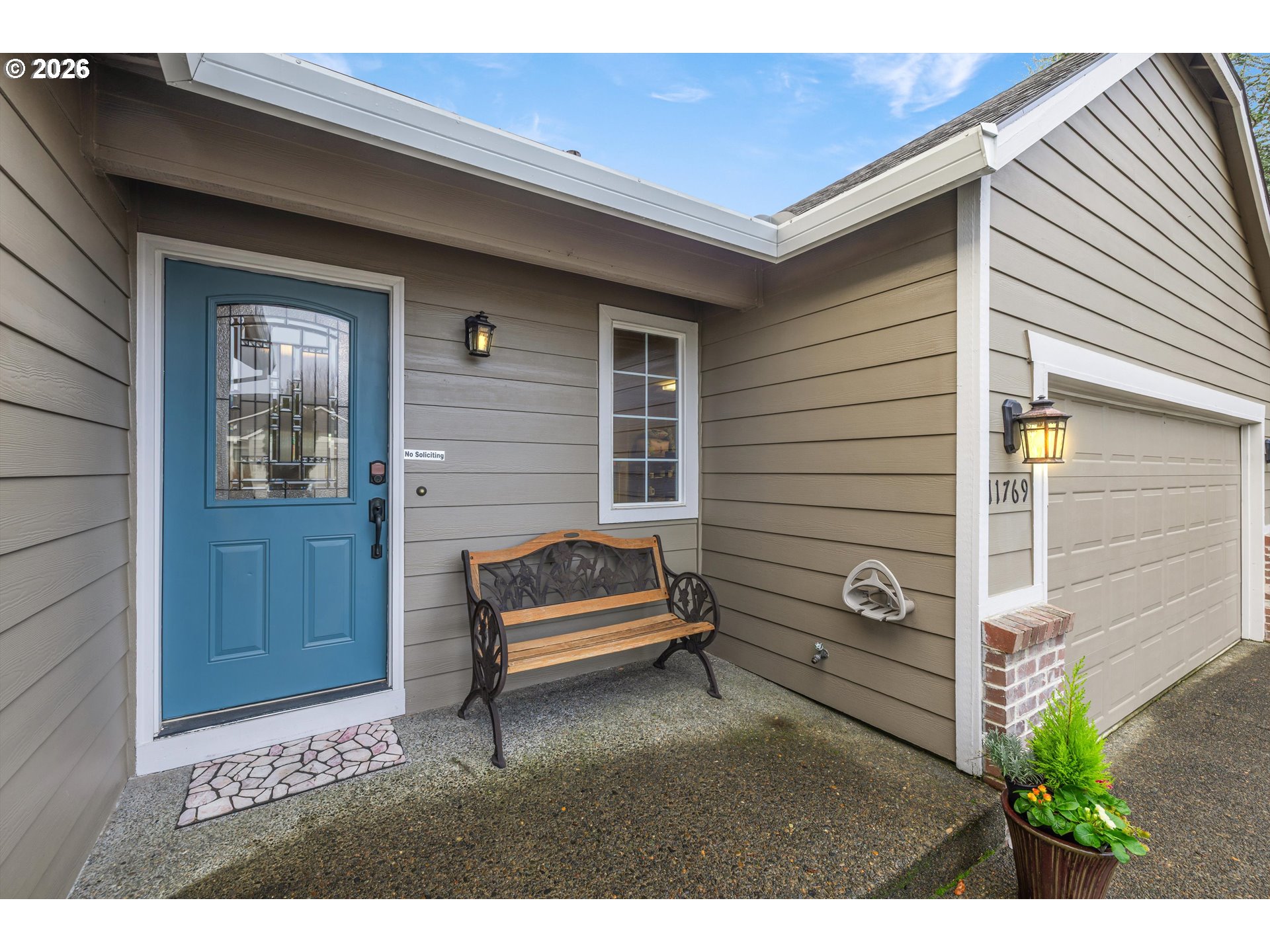 11769 Payson Lane Oregon City, OR 97045 - Photo 7 of 29 a backyard of a house with barbeque oven wooden floor and a table