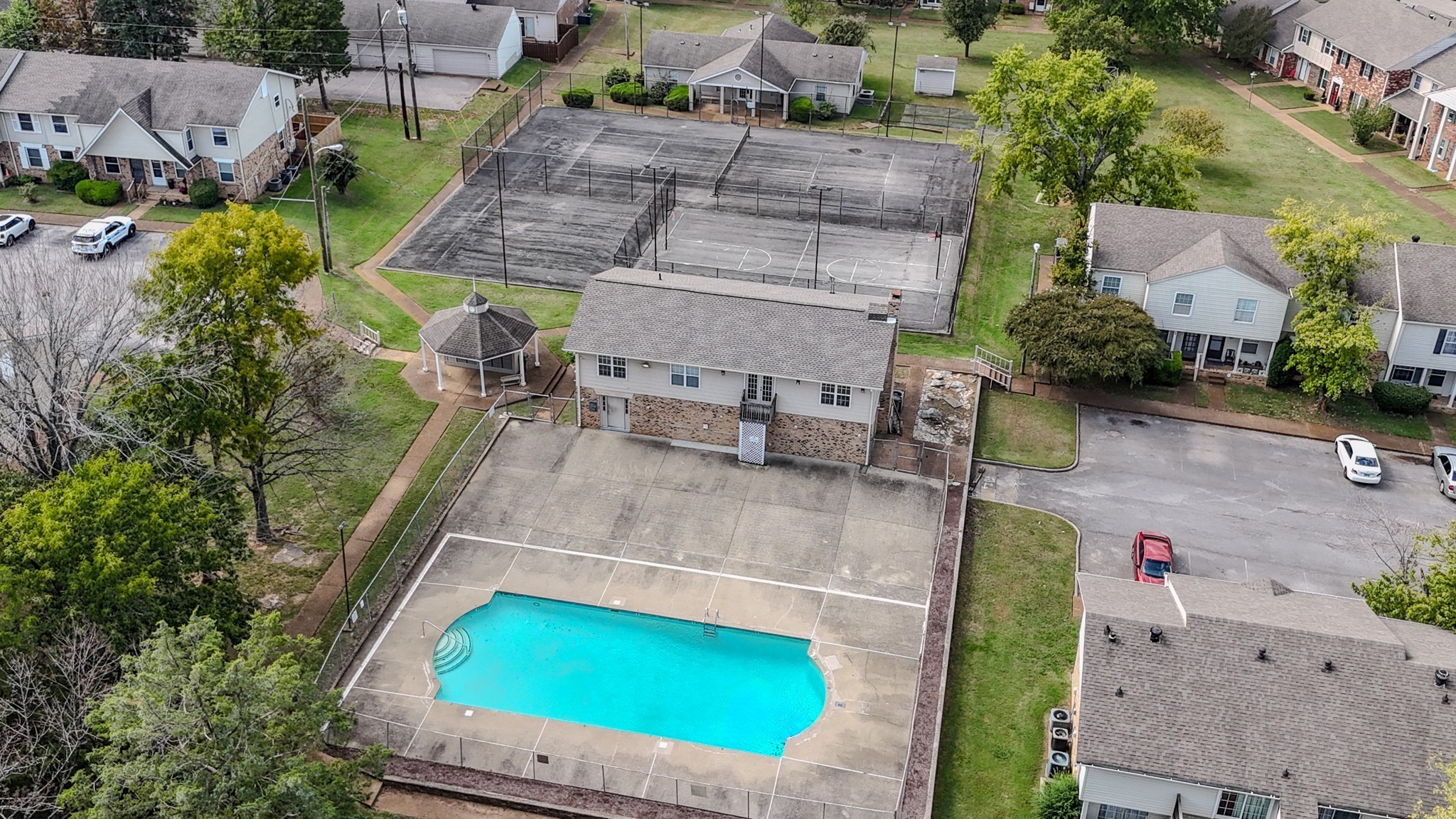 4000 Anderson Road, Unit 44 Nashville, TN 37217 - Photo 5 of 78 an aerial view of a house with pool patio and outdoor seating