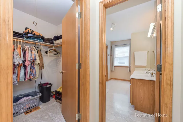 a view of a walk in closet