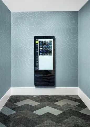 a room with gym equipment