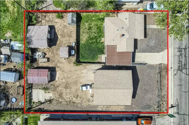 a aerial view of a house