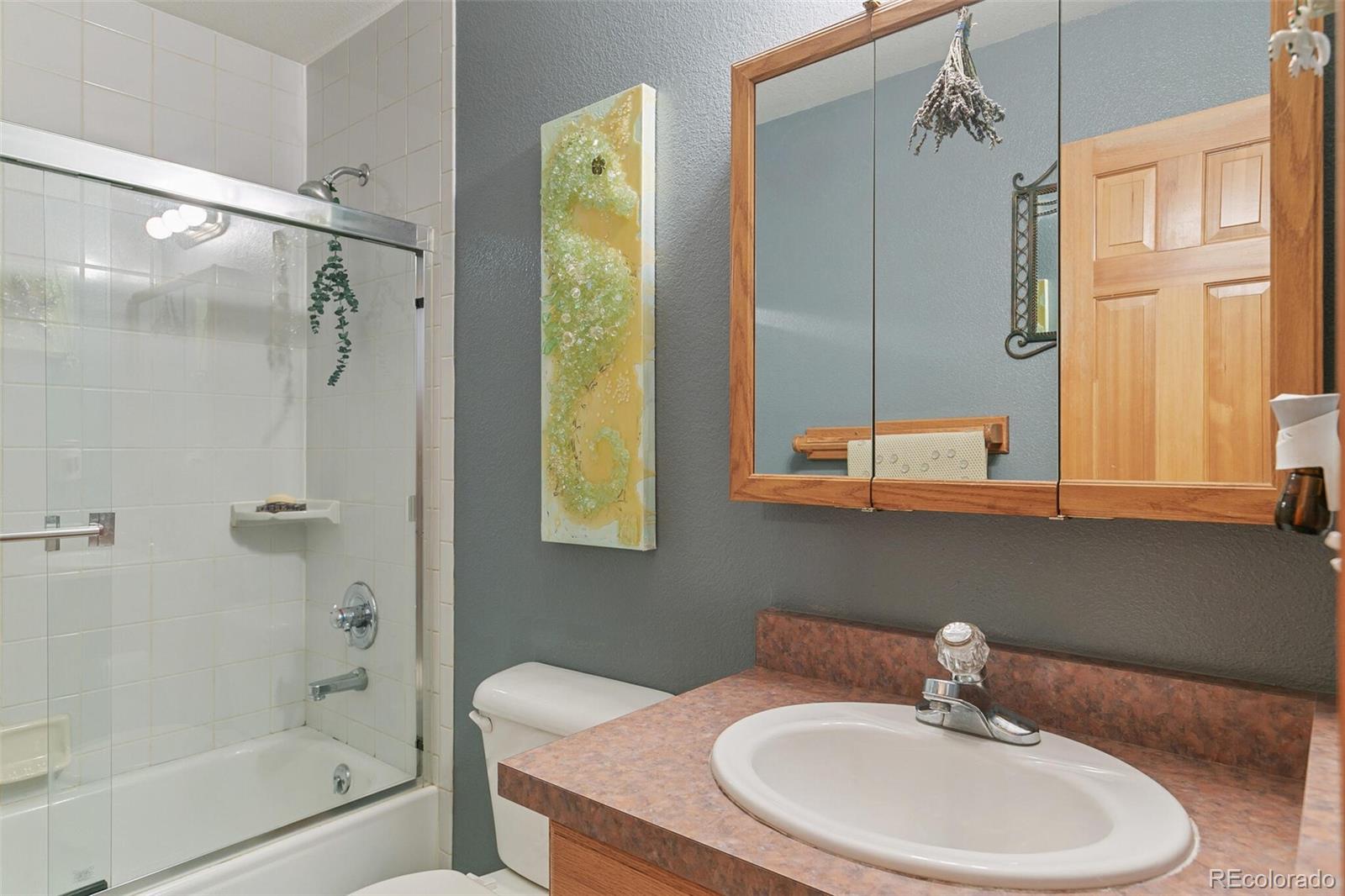30 Bristlecone Circle Bailey, CO 80421 - Photo 26 of 35 a bathroom with a sink and a mirror