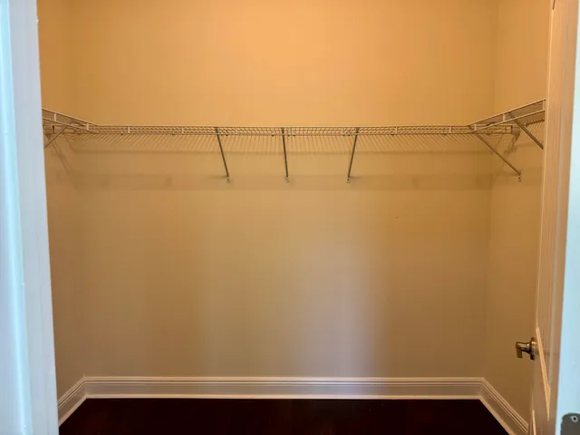 a view of small space with racks on the wall