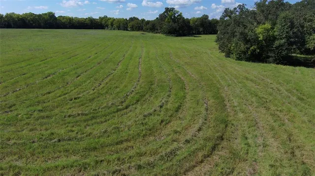 a view of a lake with a yard
