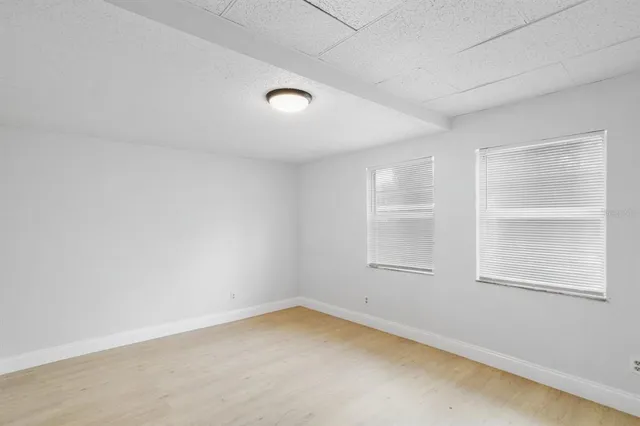 an empty room with a window