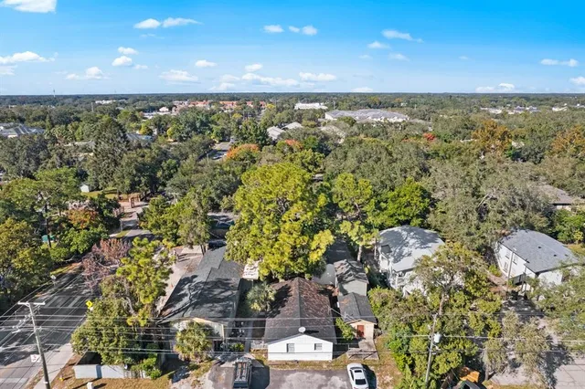 an aerial view of a city