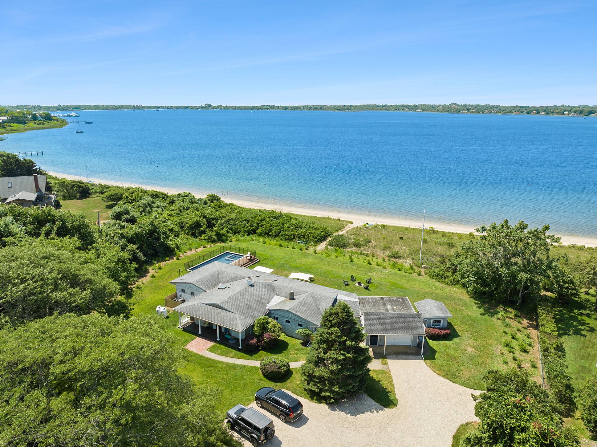 351 East Lake Drive Montauk, NY 11954 - Photo 30 of 30 an aerial view of a houses with a yard