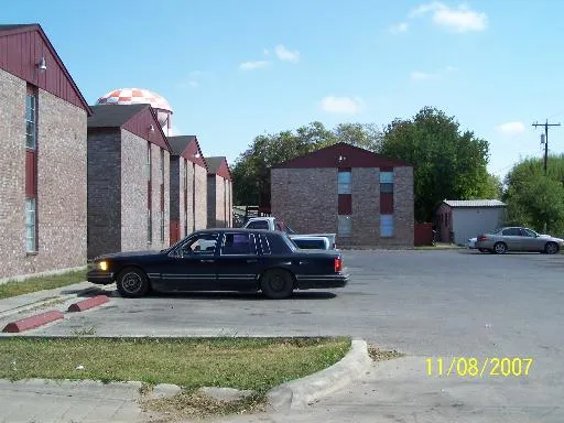 a car parked in front of a house