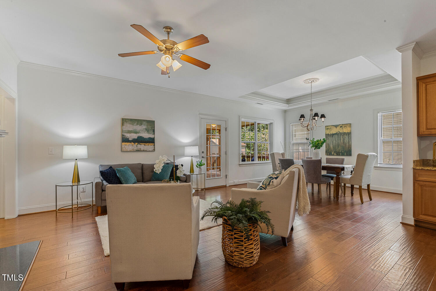 1313 Barnford Mill Road Wake Forest, NC 27587 - Photo 16 of 49 a living room with furniture and wooden floor